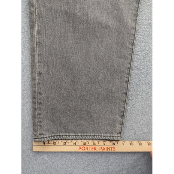 Levis 501 Jeans Mens 42x30 Gray Denim Button Fly Straight Original Fit Red Tab - Picture 6 of 14